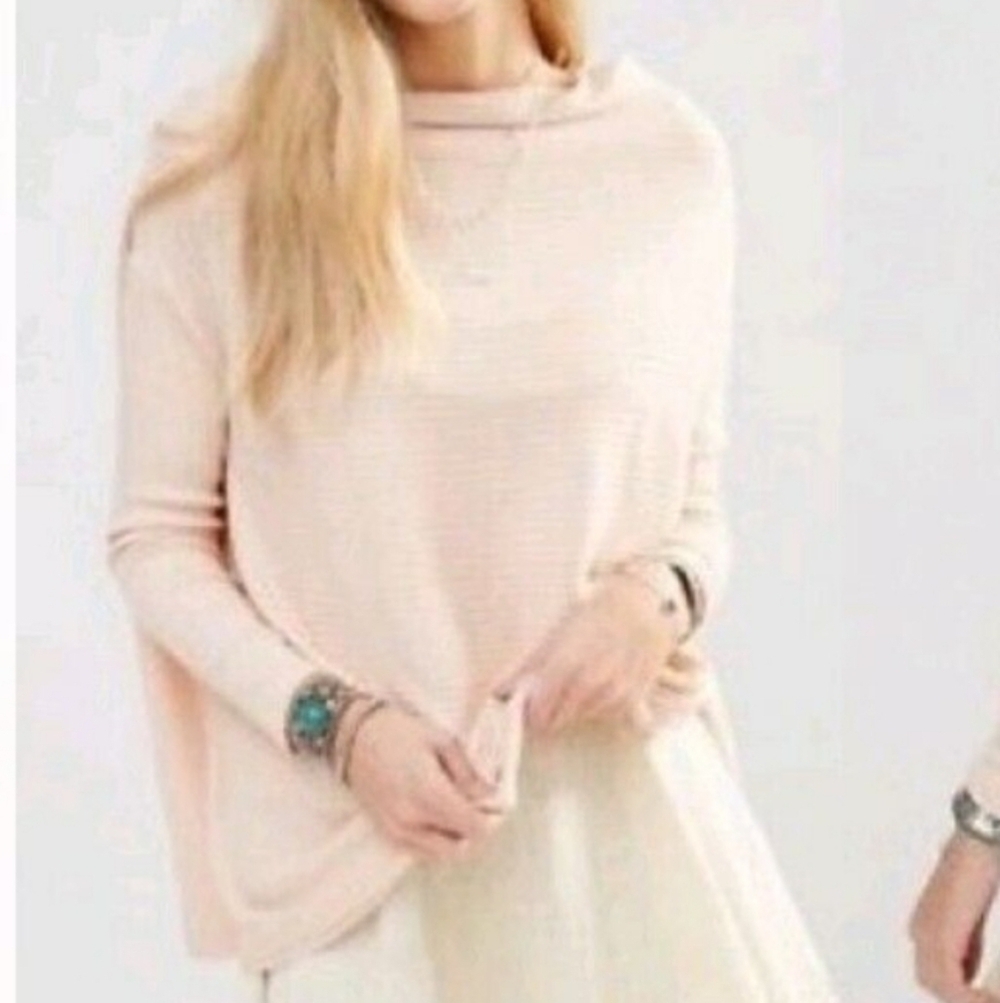 Free People Off The Sholder Ribbed Long Sleeve Tunic
